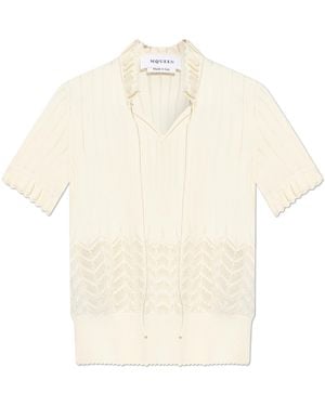 McQueen Top With A Turtleneck - White