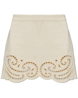 Ulla Johnson 'Cadiz' Denim Skirt - Natural