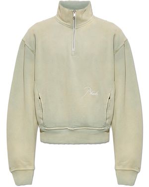 Rhude Sweatshirt With Embroidered Logo - Green