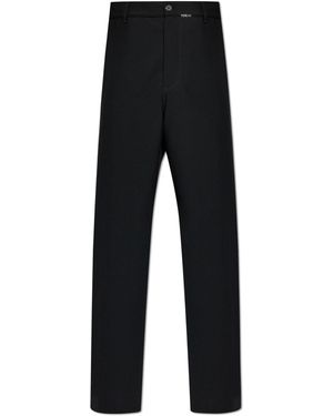 Marni Logo Embroidered Tailored Trousers - Black