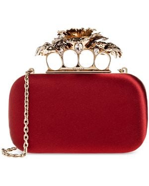 McQueen "Carnation Knuckle" Clutch - Red
