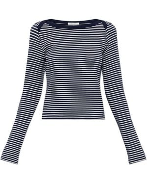 Rag & Bone Top With Striped Pattern - Blue