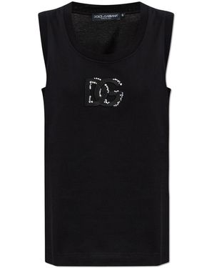 Dolce & Gabbana Top With Z Logo - Black
