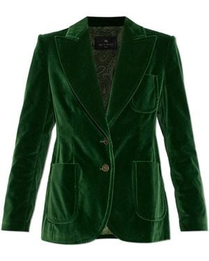 Etro Velvet Blazer - Green