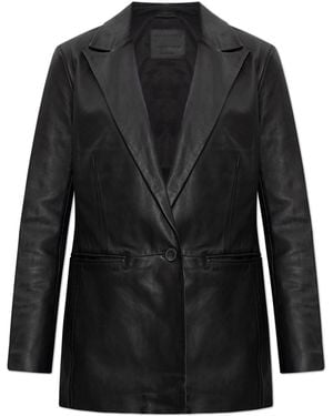 AllSaints Leather Blazer "Deri" - Black