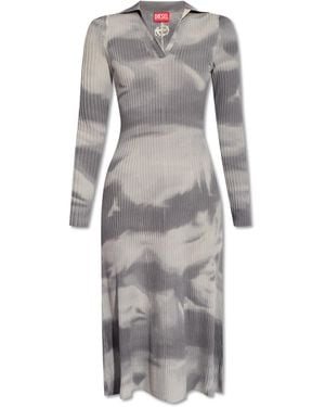 DIESEL -Bridge' Wool Dress - Grey