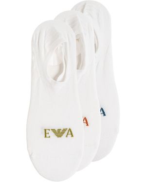 Emporio Armani Three-Pack Of Socks With Logo - White
