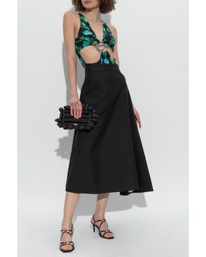 Coperni Bodysuit With Metal Appliqué - Black