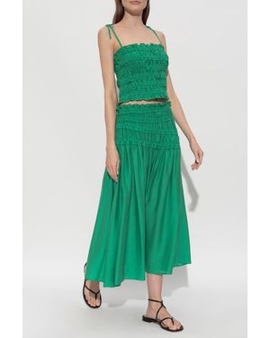 Tory Burch Skirt With Ruching - Green