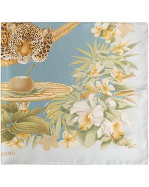 Ferragamo Silk Scarf - Metallic