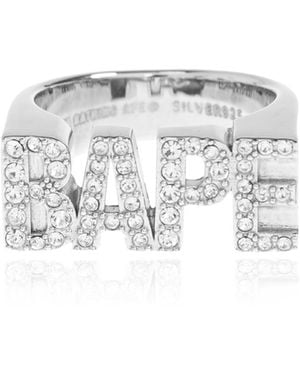 A Bathing Ape Ring With Logo - Metallic
