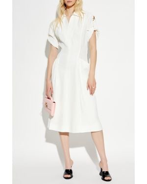 Bottega Veneta Dress With Pleats - White