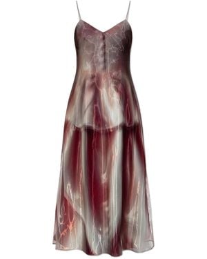 Maison Margiela Dress With 'Trompe L'Oeil' Effect - Purple