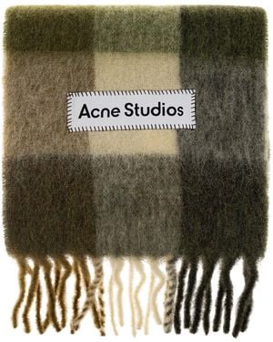 Acne Studios Wool Scarf With Fringing - Green
