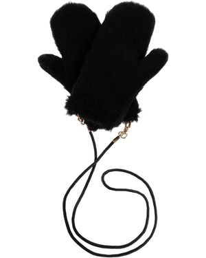 Max Mara Woollen Gloves 'Ombrato' - Black