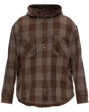 DIESEL Shirt 'S-Drum-Hoody' - Brown