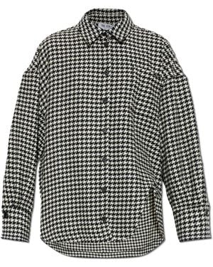 The Attico Shirt With Houndstooth Pattern - Grey