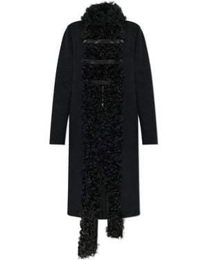 Fendi Wool Coat With Single Vent - Black