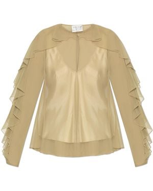 Forte Forte Two-Piece Top With Ruffle - Natural