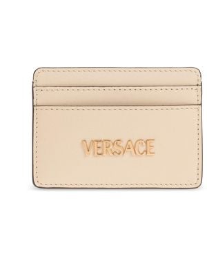 Versace Leather Card Holder - Natural