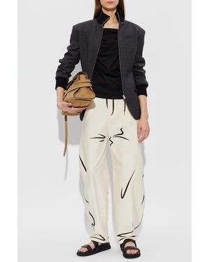 Moschino High-Waisted Pants - Natural