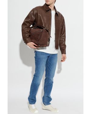 FRAME Leather Jacket - Blue