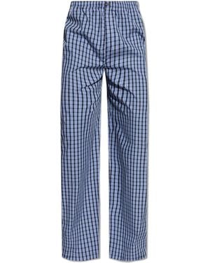 Vetements Plaid Trousers - Blue
