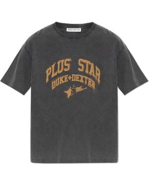 Duke & Dexter T-Shirt With Logo - Grey