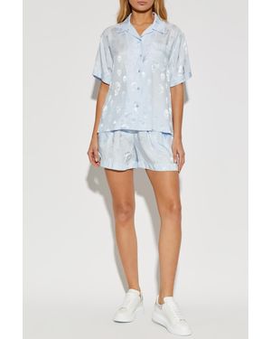 McQueen Shirt With Skull Motif - Blue