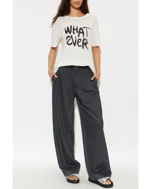 Rag & Bone Wool Pants With Pleats - Blue