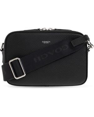 COACH Monogram Shoulder Bag - Black
