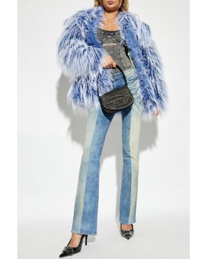 DIESEL Fur Coat W-Caby - Blue