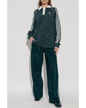 adidas Originals Long Sleeve Polo - Blue