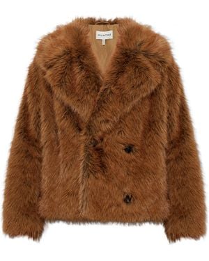 Munthe 'Vestine' Fur Coat With Collar - Brown