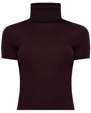 DSquared² Wool Turtleneck With Short Sleeves - Red
