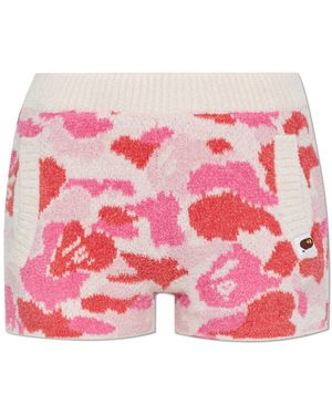A Bathing Ape Shorts With Pockets - Red
