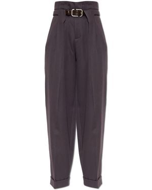 The Attico Trousers With Belt - Purple