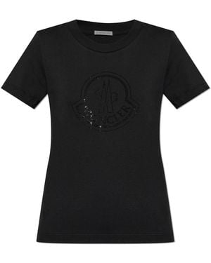Moncler T-Shirt With Logo - Black