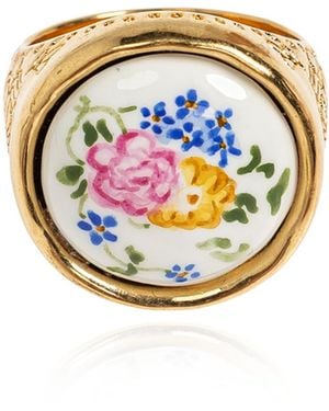 Chloé Brass Ring 'Bloomcraft' - Blue