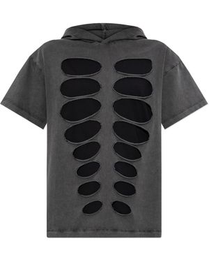 AVAVAV Hooded T-Shirt With Cut-Outs - Black