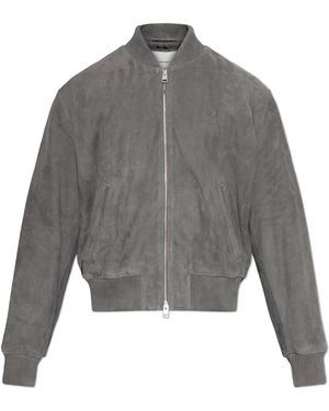 Ami Paris Suede "Bomber" Jacket - Grey