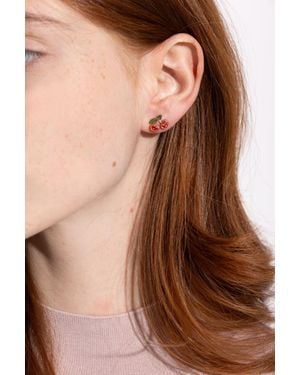 COACH Cherry Motif Earrings - Brown