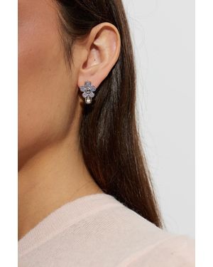 Marc Jacobs Earrings With Shimmering Crystals - Black