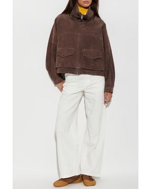 Loewe Suede Jacket - Brown