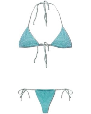 Oséree Two-Piece Swimsuit With Lurex Thread - Blue