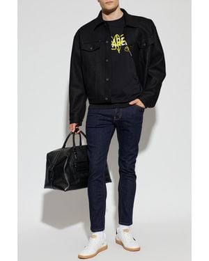 DSquared² Wool Jacket With 'Vintage' Effect - Black