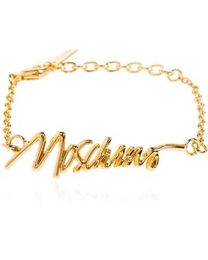 Moschino Bracelet With Logo - Metallic