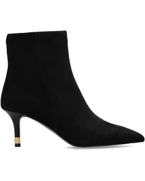 Furla Suede Heeled Ankle Boots 'Aria' - Black