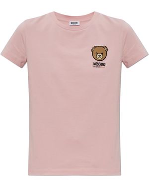 Moschino T-Shirt From The "Active" Line - Pink