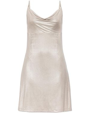 Versace Jeans Couture Dress With Pearl Straps - White